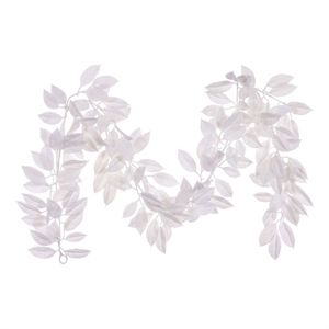Vickerman 6' White Artificial Gardenia Snowy Garland