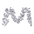 Vickerman 6' Silver Artificial Gardenia Glitter Garland