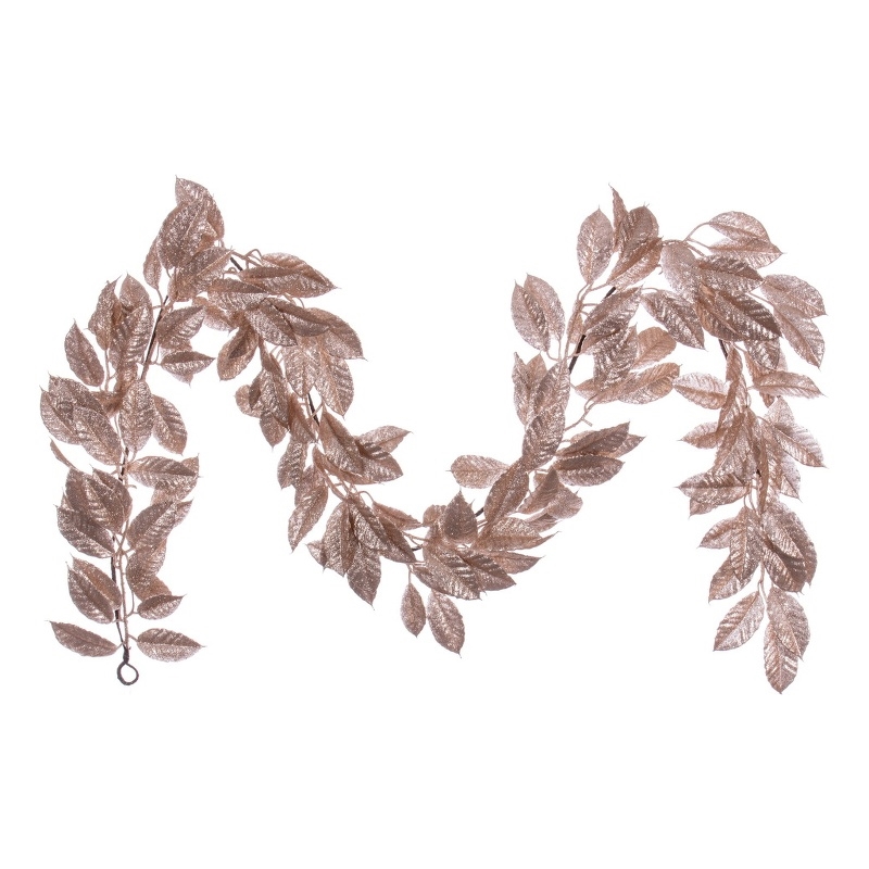 Vickerman 6' Cafe Latte Artificial Gardenia Glitter Garland