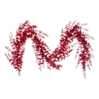 Vickerman 6' Red Artificial Eucalyptus Glitter Garland