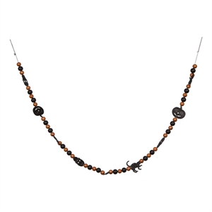 Vickerman 6' Orange and Black Halloween Garland