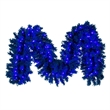 Vickerman 9' Flk Turquoise Fir Artificial Garland. Turquoise LED Mini Lights.