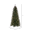 Vickerman 7.5' Douglas Fir Artificial Slim Tree. Warm White LED Mini Lights