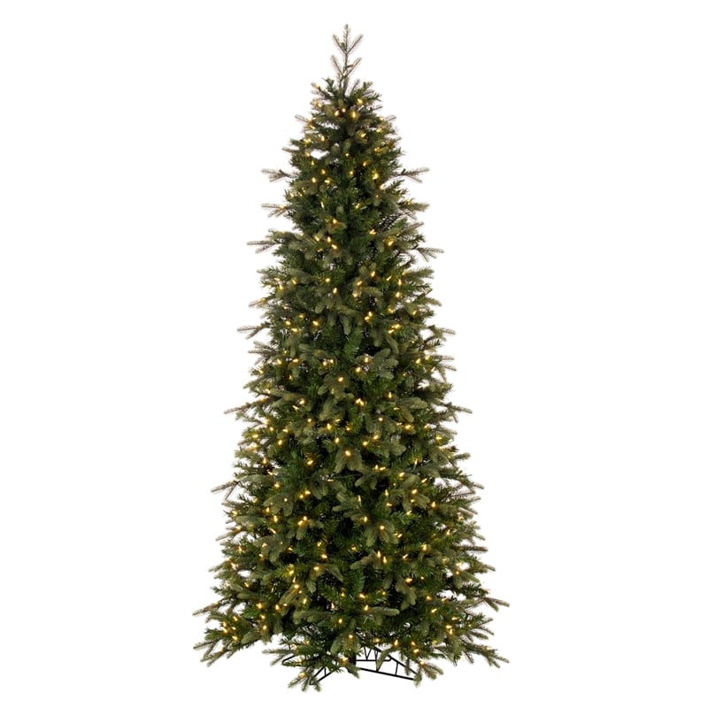 Vickerman 7.5' Douglas Fir Artificial Slim Tree. Warm White LED Mini Lights