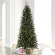 Vickerman 7.5' Douglas Fir Artificial Slim Tree. Warm White LED Mini Lights