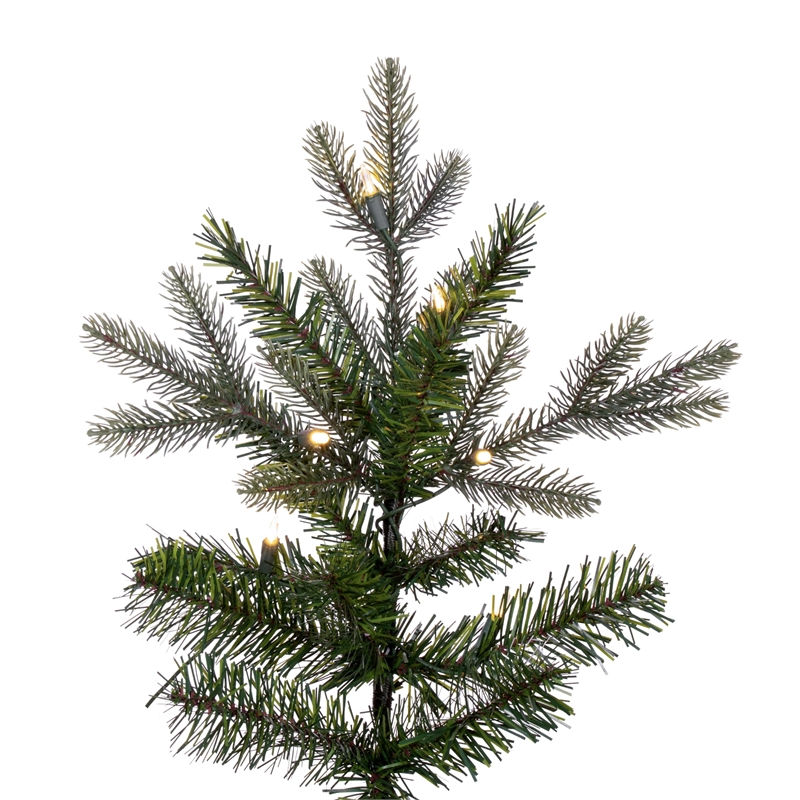 Vickerman 7.5' Douglas Fir Artificial Slim Tree. Warm White LED Mini Lights