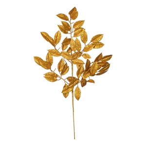 Vickerman 31&quot Gold Artificial Gardenia Glitter Spray. 2 per bag.