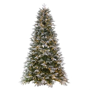 Vickerman 10' x 72&quot Frosted Douglas Fir Artificial Tree. Warm White LED Lights