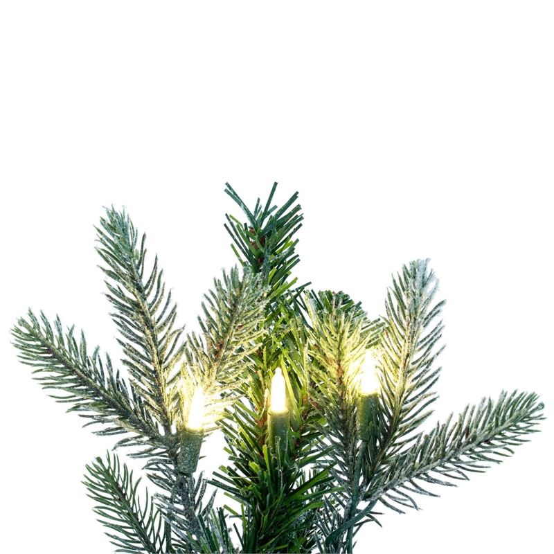 Vickerman 9' Frosted Douglas Fir Artificial Garland. Warm White LED Lights