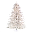 Vickerman 6.5' Flocked Pistol Pine Artificial Tree. Warm White LED Lights