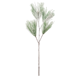 Vickerman 25&quot Artificial Snow Pine Needle Spray. 3 per bag.