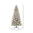 Vickerman 9' Flocked Jackson Pine Artificial Christmas Tree. Warm White Lights