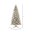 Vickerman 12' Flocked Jackson Pine Artificial Tree. Warm White Mini Lights