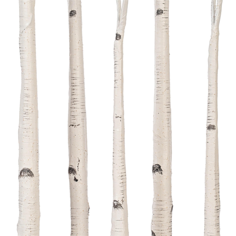 Vickerman 4' White Birch Twig Tree Grove. Warm White  LED lights. 5 Piece Set