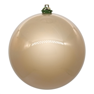 Vickerman 4.75&quot Oat Pearl UV Drilled Ball Ornament. 4 per bag.