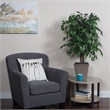 Vickerman 4' Artificial Ficus Bush. Square Brown Plastic Container