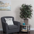 Vickerman 4' Artificial Capensia Bush. Brown Square Plastic Basket.