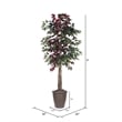 Vickerman 6' Artificial Capensia Deluxe Tree. Brown Round Plastic Container.
