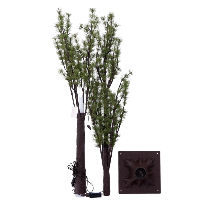 Vickerman 5' Green Mini Pine Twig Tree. Warm White 3mm Wide Angle LED lights.