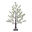 Vickerman 2' Green Frosted Mini Pine Twig Tree. Warm White Wide Angle LED lights