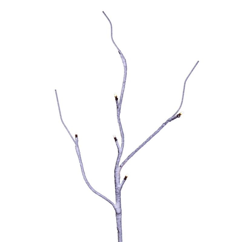 Vickerman 3' Brown Frosted Twig Tree. Warm White 3mm Wide Angle LED lights