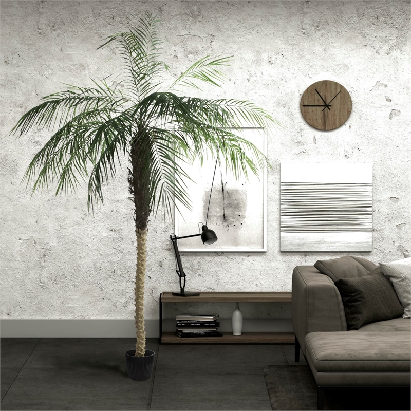 Vickerman 9' Artificial Green Potted Phoenix Palm Tree.