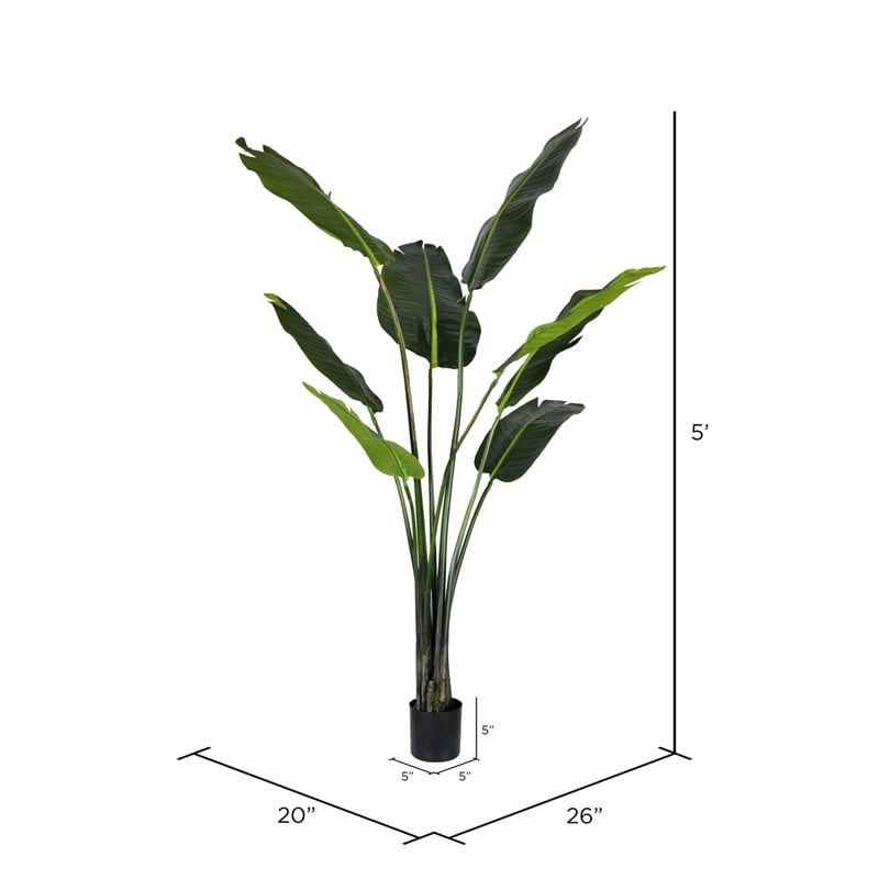 Vickerman 5' Artificial Potted Travellers Palm Tree