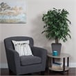 Vickerman 4' Artificial Green Ficus Bush in Black Plastic Pot.