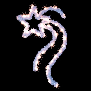 Vickerman Traditional Metal Star Decoration with LED Lights in Pure White