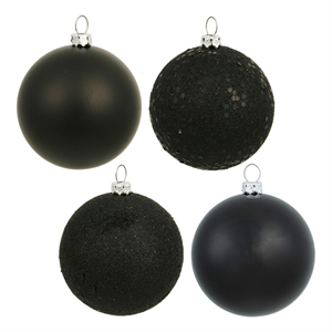 Vickerman 4&quot Black 4 Finish Ball Asst 12/Bx