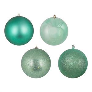 Vickerman 4&quot Seafoam Grn 4 Finish Ball Asst 12/Bx