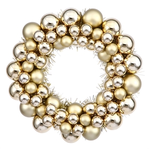 Vickerman 36&quot Gold Colored Ball Wreath