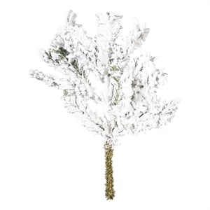 Vickerman 18&quot Flocked Alaskan Spray 9 Tips Pk/4