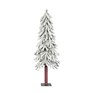 Vickerman 4' x 23&quot Flocked Alpine Tree 256T