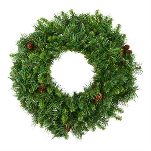 Vickerman 42&quot Cheyenne Pine Wreath 360T 20 Cones