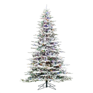 Vickerman 7.5' x 65&quot Flocked Utica LED 850MU
