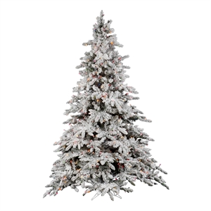 Vickerman 7.5' x 65&quot Flocked Utica LED 850MU