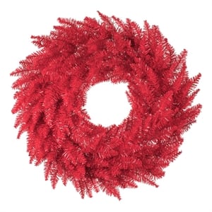 Vickerman 24&quot Red Fir Wreath 210T
