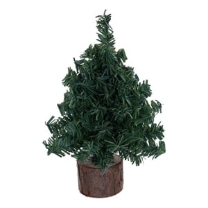 Vickerman 6&quot Mini Pine Tree 72 Tips Wood Base