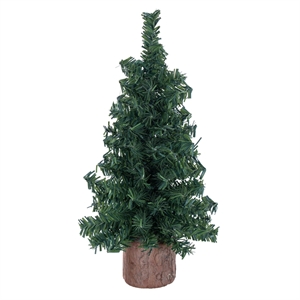 Vickerman 9&quot Mini Pine Tree 92 Tips Wood Base