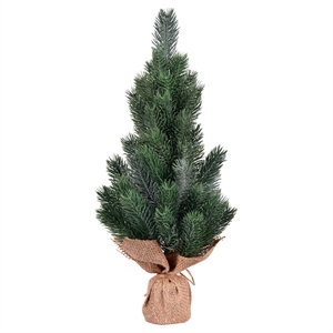 Vickerman 15&quot Blue Spruce Sapling Tree Burlap 2Pk