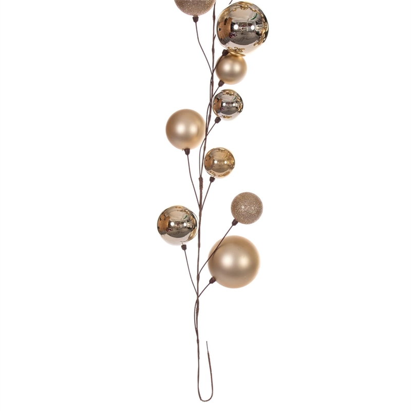 Vickerman Traditional Plastic Branched Ball Ornament Garland in Multi-Color