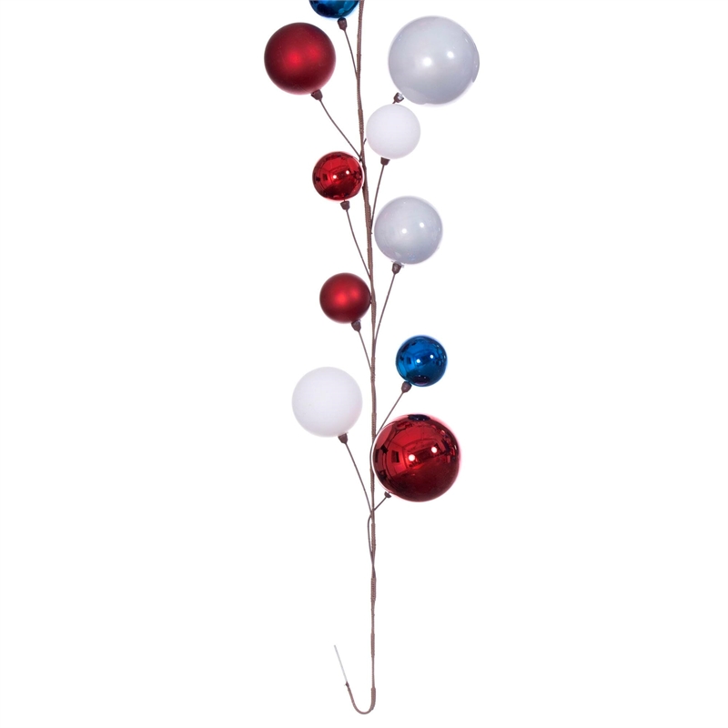 Vickerman Traditional Plastic Branched Ball Ornament Garland in Multi-Color