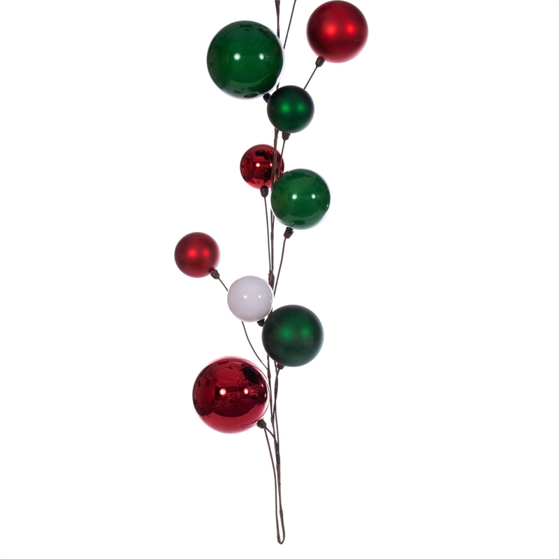 Vickerman Traditional Plastic Branched Ball Ornament Garland in Multi-Color