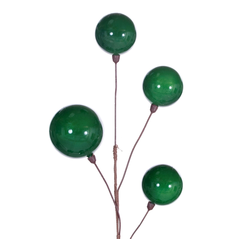 Vickerman Traditional Plastic Branch Ball Garland in Green Pearl