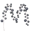 Vickerman Traditional Plastic Branched Ball Ornament Garland in Pewter