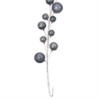 Vickerman Traditional Plastic Branched Ball Ornament Garland in Pewter