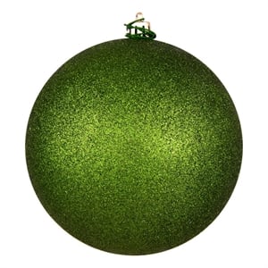 Vickerman 4.75&quot Juniper Glitter Ball Drilled 4/Bag