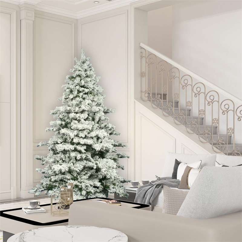 Vickerman Plastic Pine Christmas Tree with 2059 PVC Tips in White
