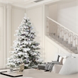 Vickerman Plastic Pine Christmas Tree with 1200 LED Lights in White